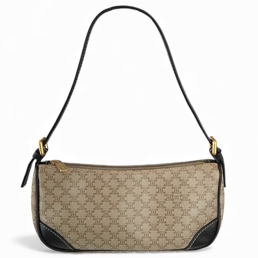 Celine Macadam Monogram Canvas Shoulder Mini Bag